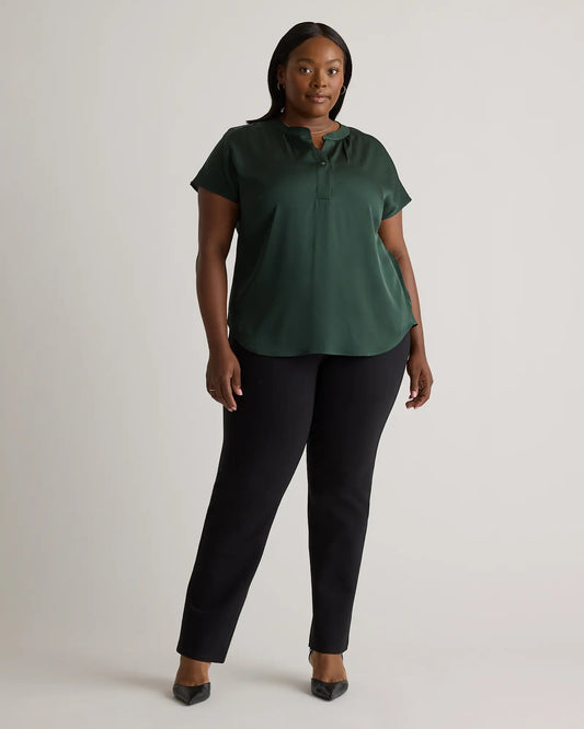Washable Stretch Silk Dolman Sleeve Blouse - US 8479