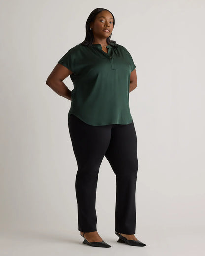 Washable Stretch Silk Dolman Sleeve Blouse - US 8479