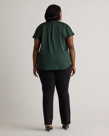 Washable Stretch Silk Dolman Sleeve Blouse - US 8479