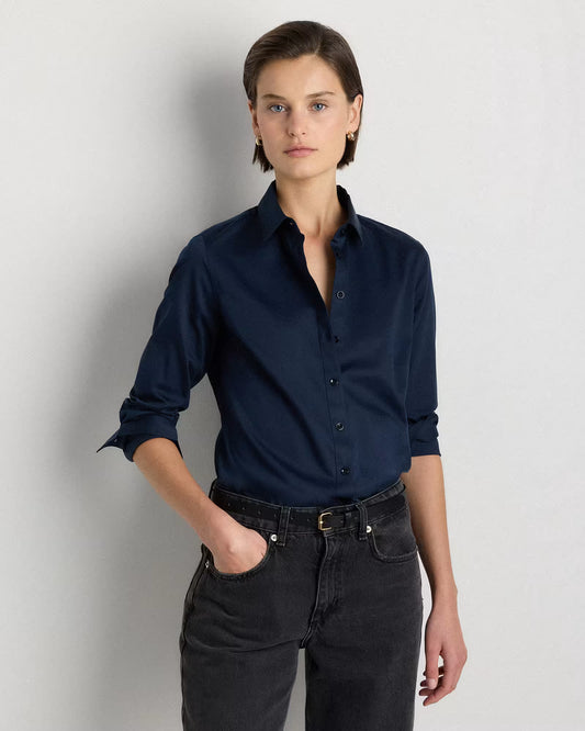 Organic Stretch Cotton Tailored Shirt - US 6006