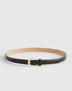Sofia European Leather Skinny Belt - US 3653