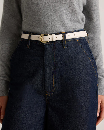 Sofia European Leather Skinny Belt - US 1674