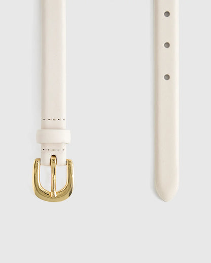 Sofia European Leather Skinny Belt - US 1674