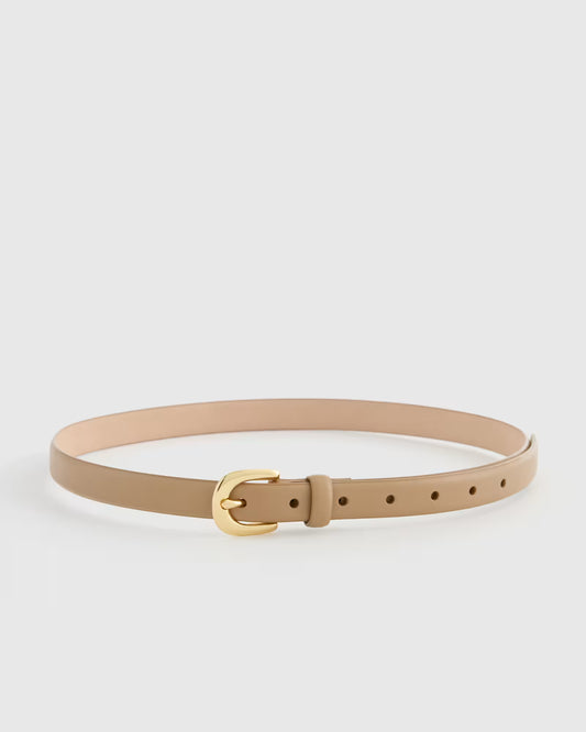 Sofia European Leather Skinny Belt - US 6569