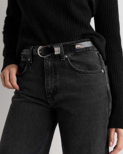 Daphne European Leather Multi Keeper Belt - US 6651