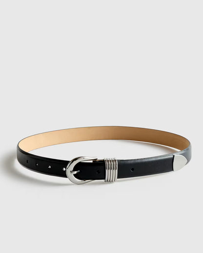 Daphne European Leather Multi Keeper Belt - US 6651