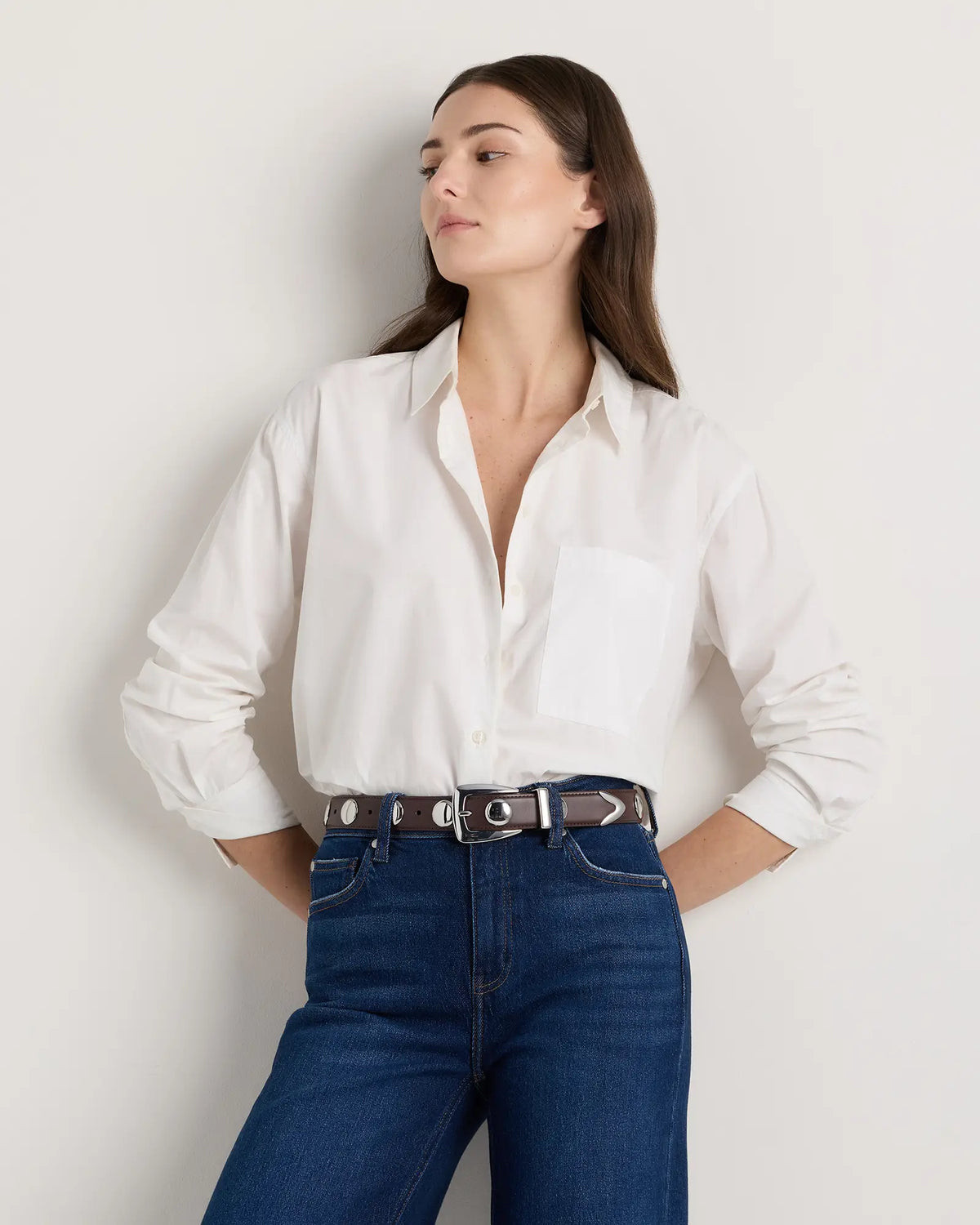 Alyssa European Leather Studded Belt - US 8787