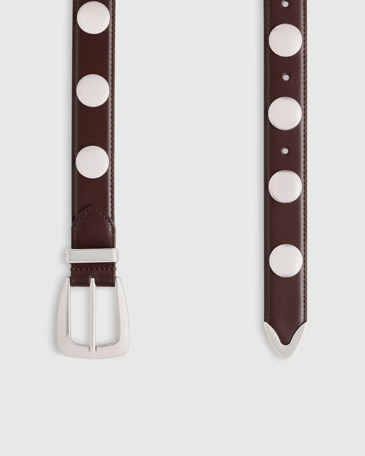 Alyssa European Leather Studded Belt - US 8787