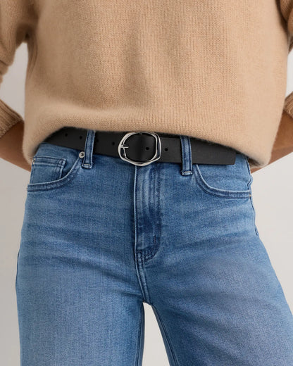Zoe Sculptural European Leather Belt - US 0757