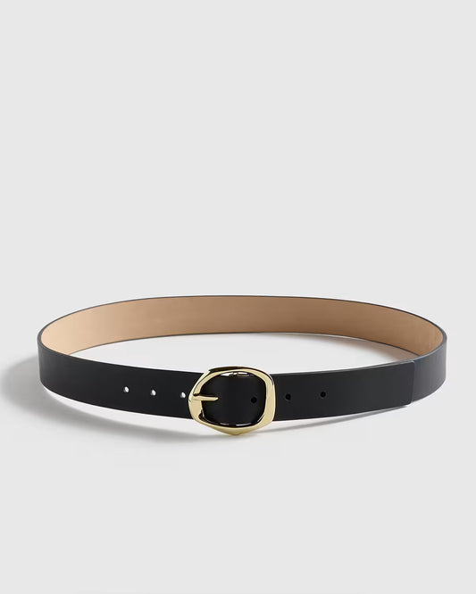Zoe Sculptural European Leather Belt - US 8630