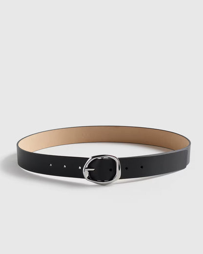 Zoe Sculptural European Leather Belt - US 0757