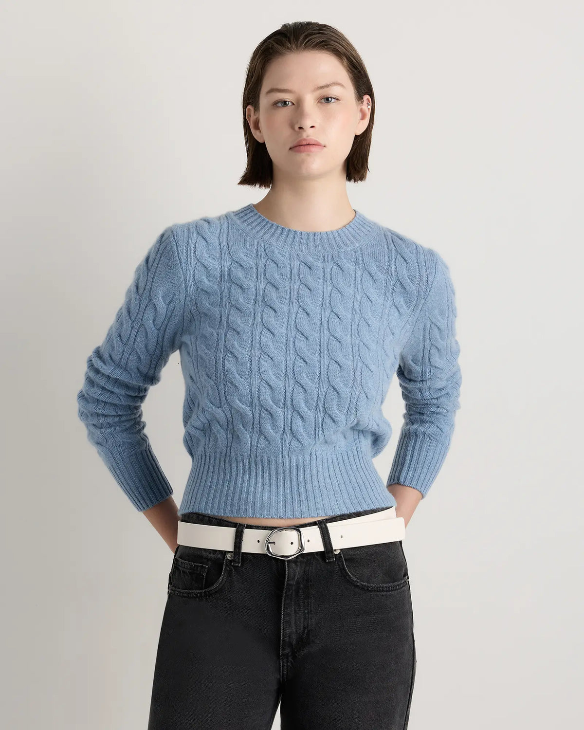 Zoe Sculptural European Leather Belt - US 6724