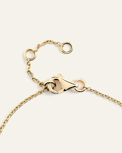 14K Gold Birthstone Solitaire Bezel Bracelet - US 8311