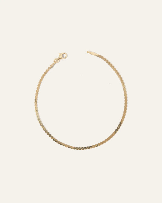14K Gold Serpentine Chain Bracelet - US 3455