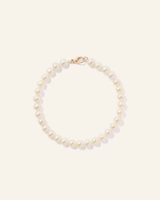 14k Gold Freshwater Cultured Pearl Bracelet - US 5342