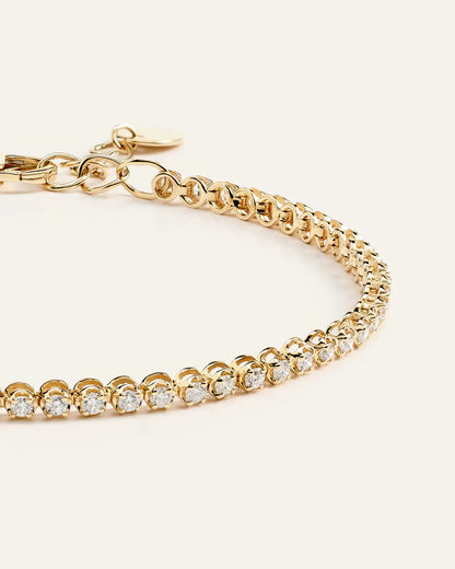 14K Gold Diamond Petite Tennis Bracelet - 1ctw - US 3383