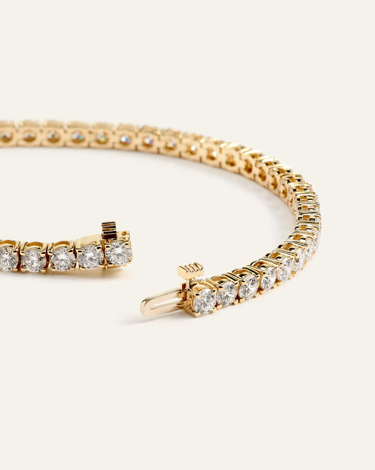 14K Gold Lab Grown Diamond Tennis Bracelet - 7ctw - US 0180