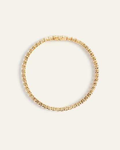 14K Gold Lab Grown Diamond Tennis Bracelet - 7ctw - US 0180