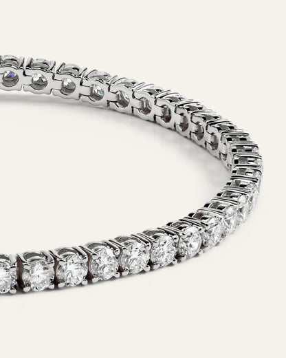 14K Gold Lab Grown Diamond Tennis Bracelet - 7ctw - US 5266