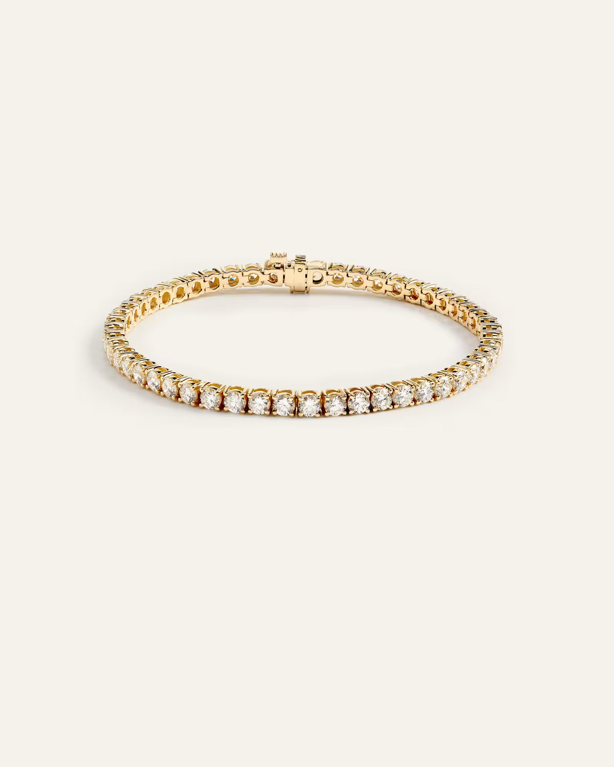 14K Gold Lab Grown Diamond Tennis Bracelet - 7ctw - US 0180