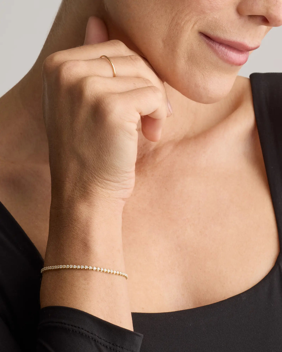 14K Gold Diamond Petite Tennis Bracelet - 0.50ctw - US 9857