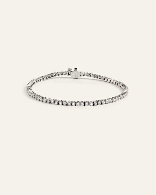 14K Gold Natural Diamond Tennis Bracelet - 3ctw - US 1497