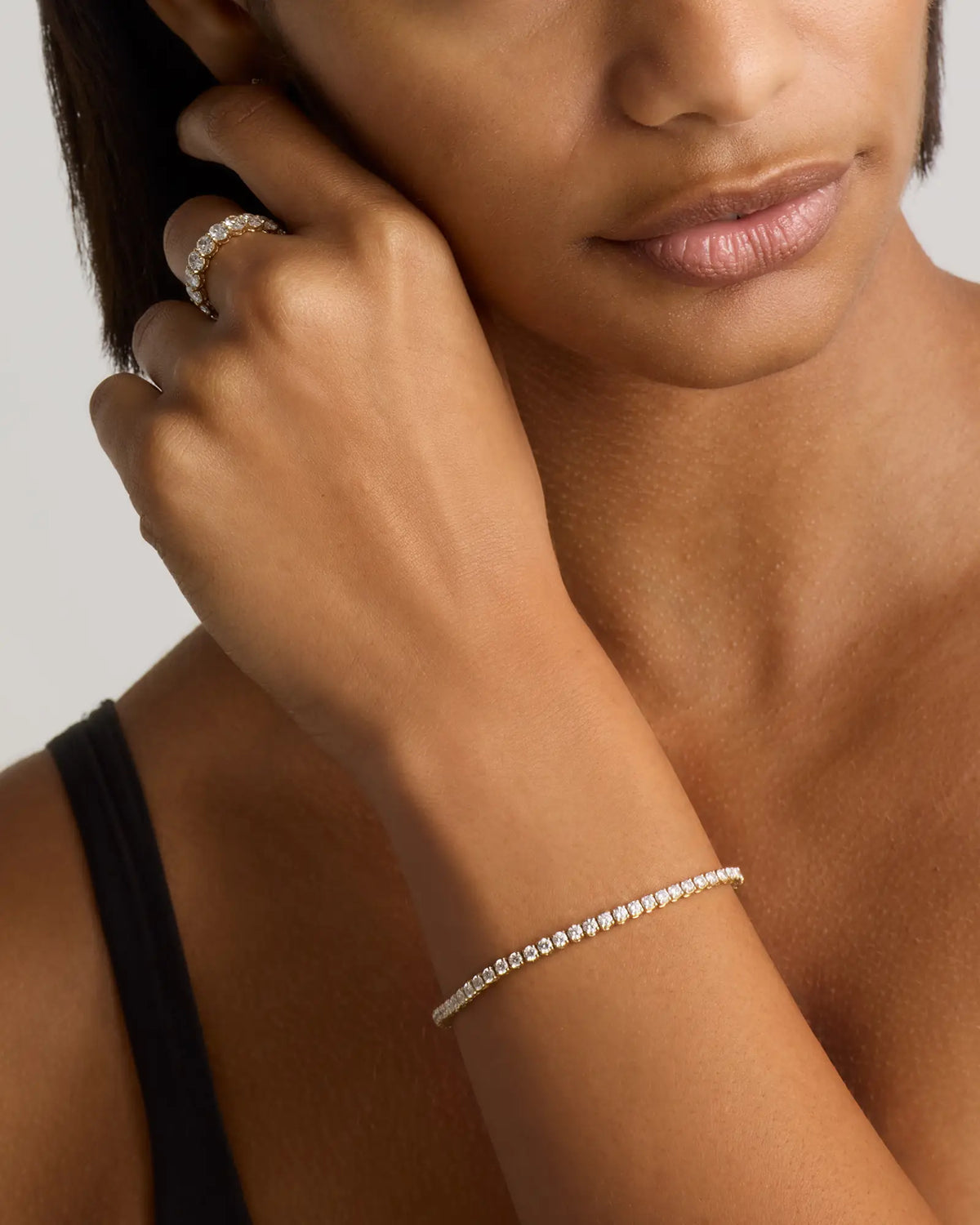 14K Gold Lab Grown Diamond Tennis Bracelet - 4ctw - US 3656