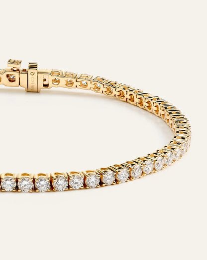 14K Gold Lab Grown Diamond Tennis Bracelet - 4ctw - US 3656