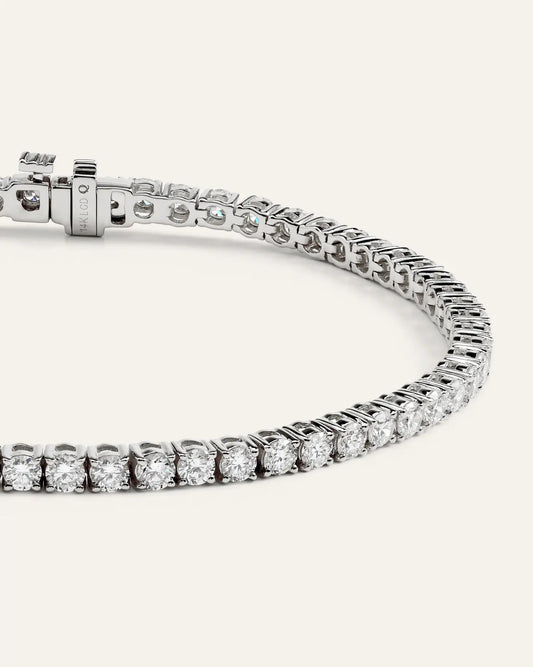 14K Gold Lab Grown Diamond Tennis Bracelet - 4ctw - US 0701
