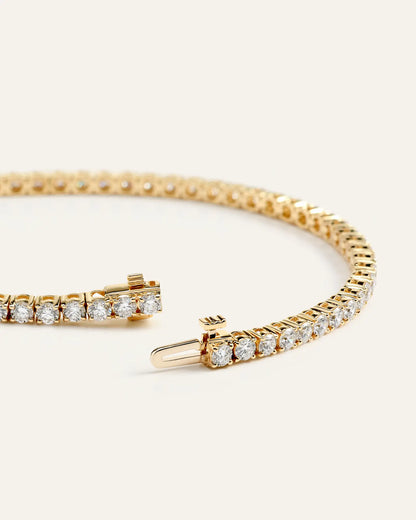 14K Gold Lab Grown Diamond Tennis Bracelet - 4ctw - US 3656
