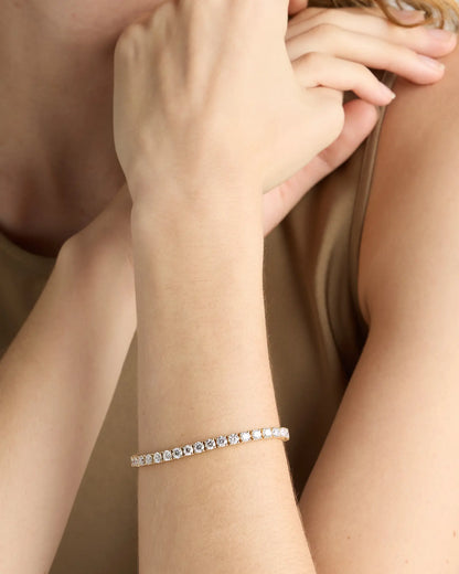 14K Gold Lab Grown Diamond Tennis Bracelet - 10ctw - US 9965