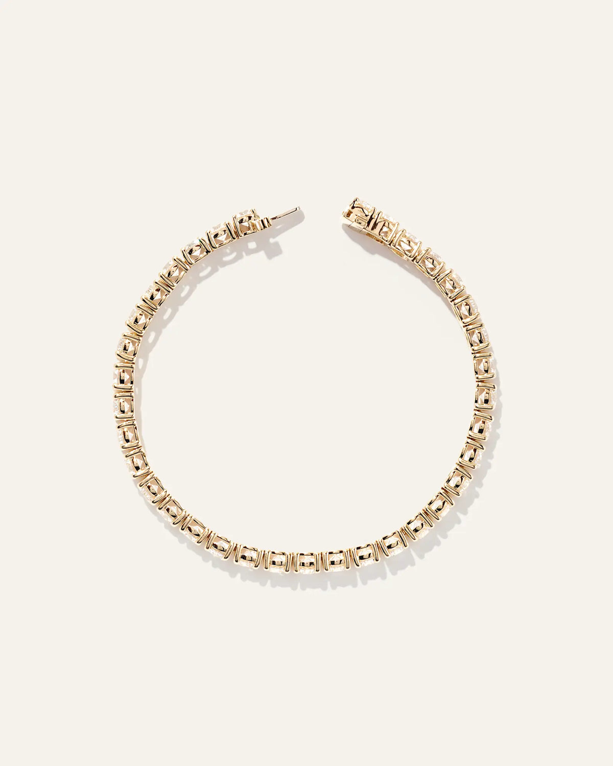 14K Gold Lab Grown Diamond Tennis Bracelet - 12ctw - US 4493