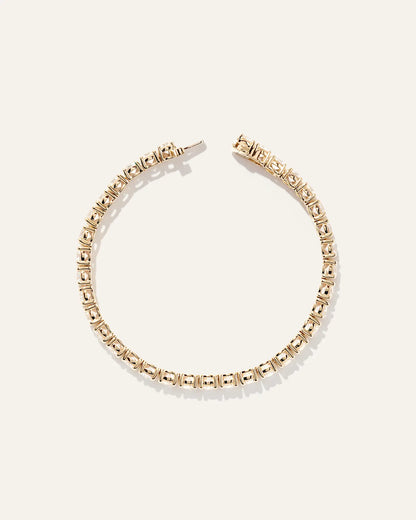 14K Gold Lab Grown Diamond Tennis Bracelet - 12ctw - US 4493