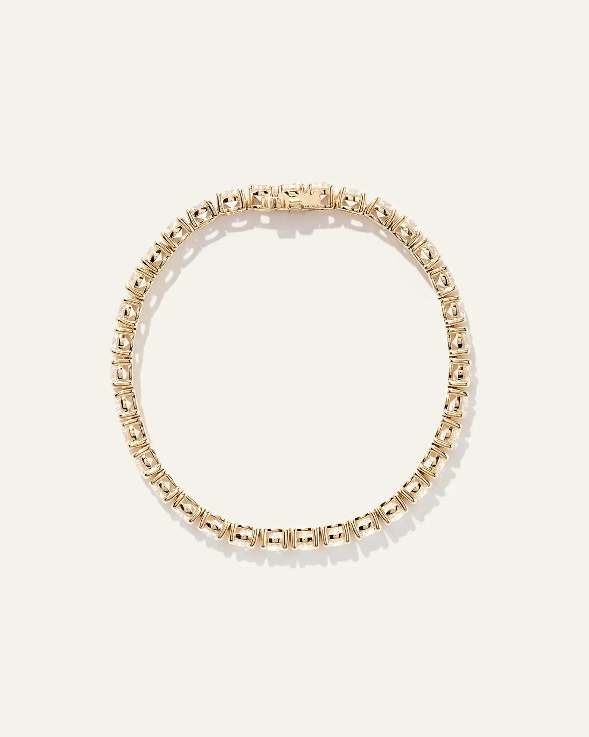 14K Gold Lab Grown Diamond Tennis Bracelet - 12ctw - US 4493