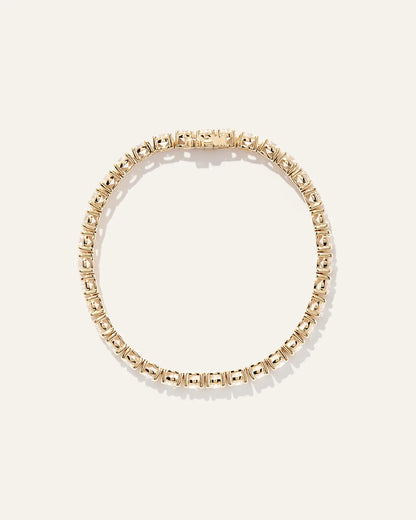14K Gold Lab Grown Diamond Tennis Bracelet - 12ctw - US 4493