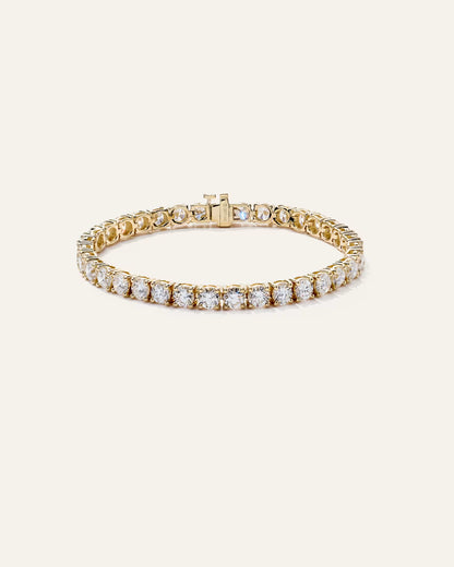 14K Gold Lab Grown Diamond Tennis Bracelet - 12ctw - US 4493