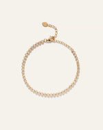 14K Gold Diamond Petite Bezel Tennis Bracelet - 1ctw - US 2390