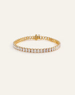 14K Gold Lab Grown Diamond North-South Oval Tennis Bracelet - 10ctw - US 5622