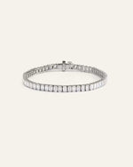 14K Gold Lab Grown Diamond North-South Emerald Tennis Bracelet - 10ctw - US 6016