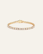 14K Gold Lab Grown Diamond East-West Emerald Tennis Bracelet - 10ctw - US 7500