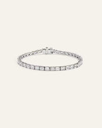14K Gold Lab Grown Diamond East-West Emerald Tennis Bracelet - 10ctw - US 0642