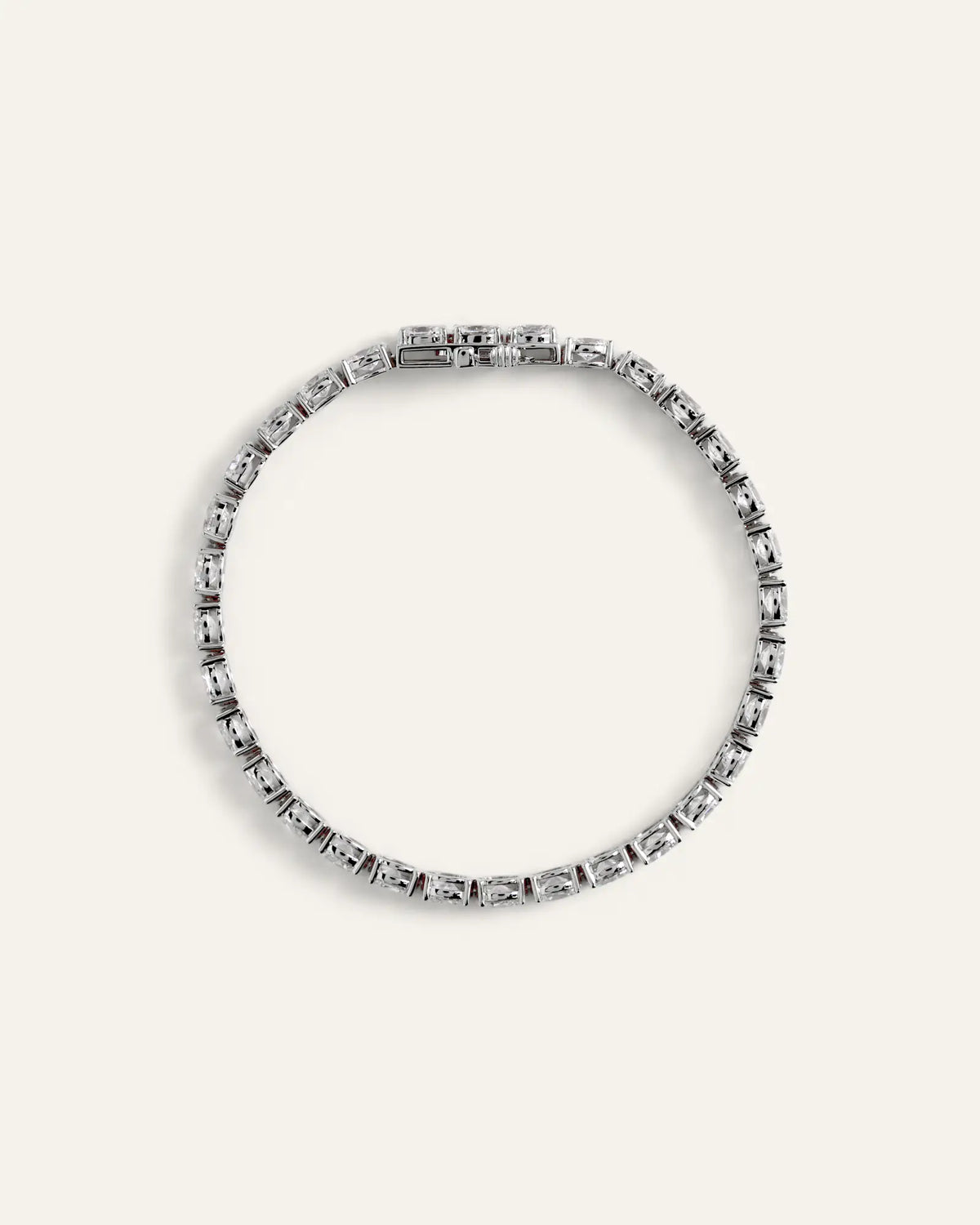 14K Gold Lab Grown Diamond East-West Oval Tennis Bracelet - 10ctw - US 5733