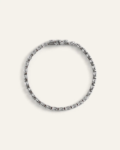 14K Gold Lab Grown Diamond East-West Oval Tennis Bracelet - 10ctw - US 5733