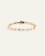 14K Gold Lab Grown Diamond Mixed Shape Tennis Bracelet - US 1084