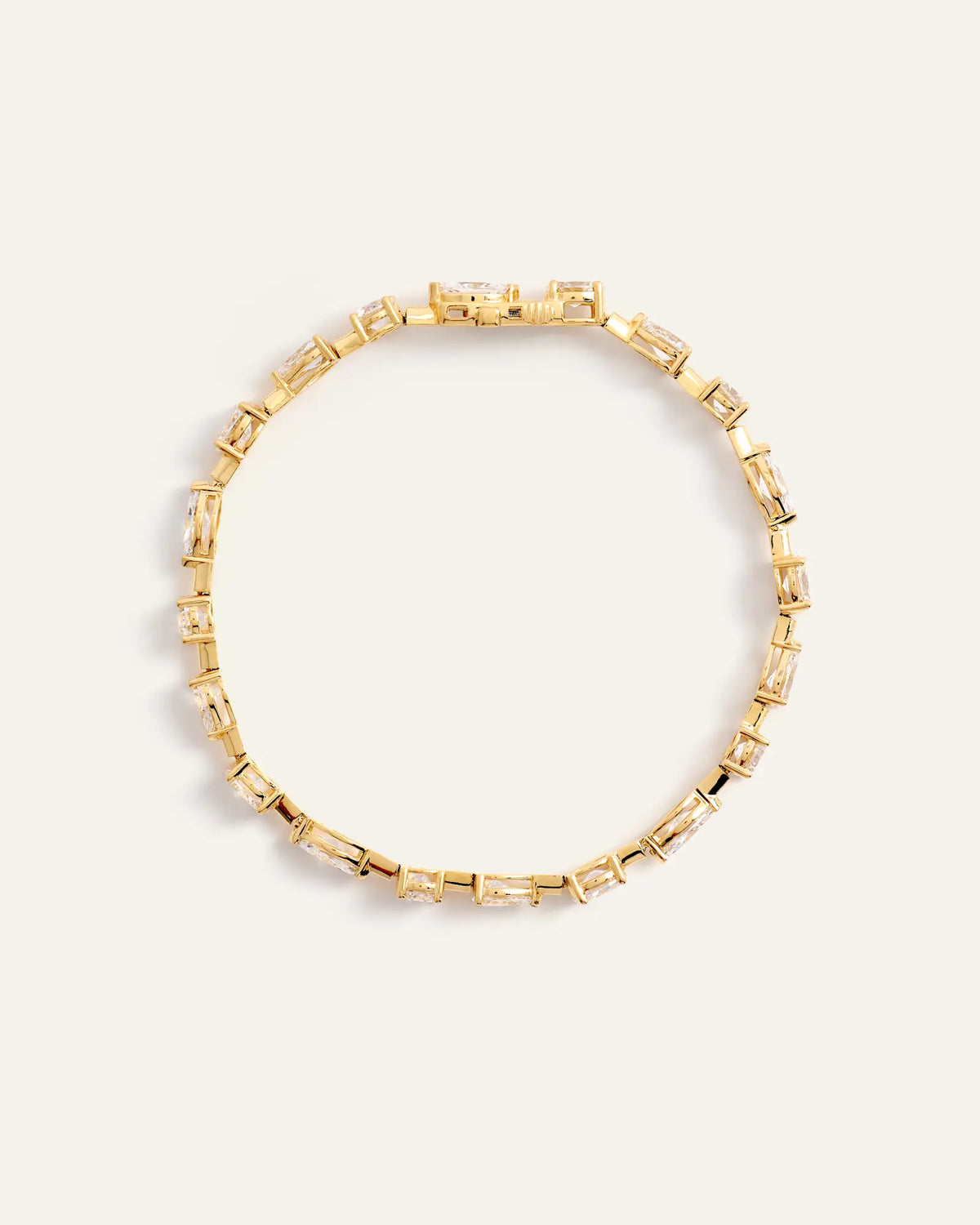 14K Gold Lab Grown Diamond Mixed Shape Tennis Bracelet - US 1084
