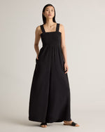 100% Organic Cotton Gauze Smocked Wide Leg Jumpsuit - US 7434
