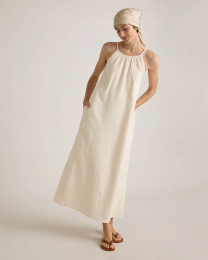 100% Organic Cotton Gauze Sleeveless Maxi Dress - US 4308