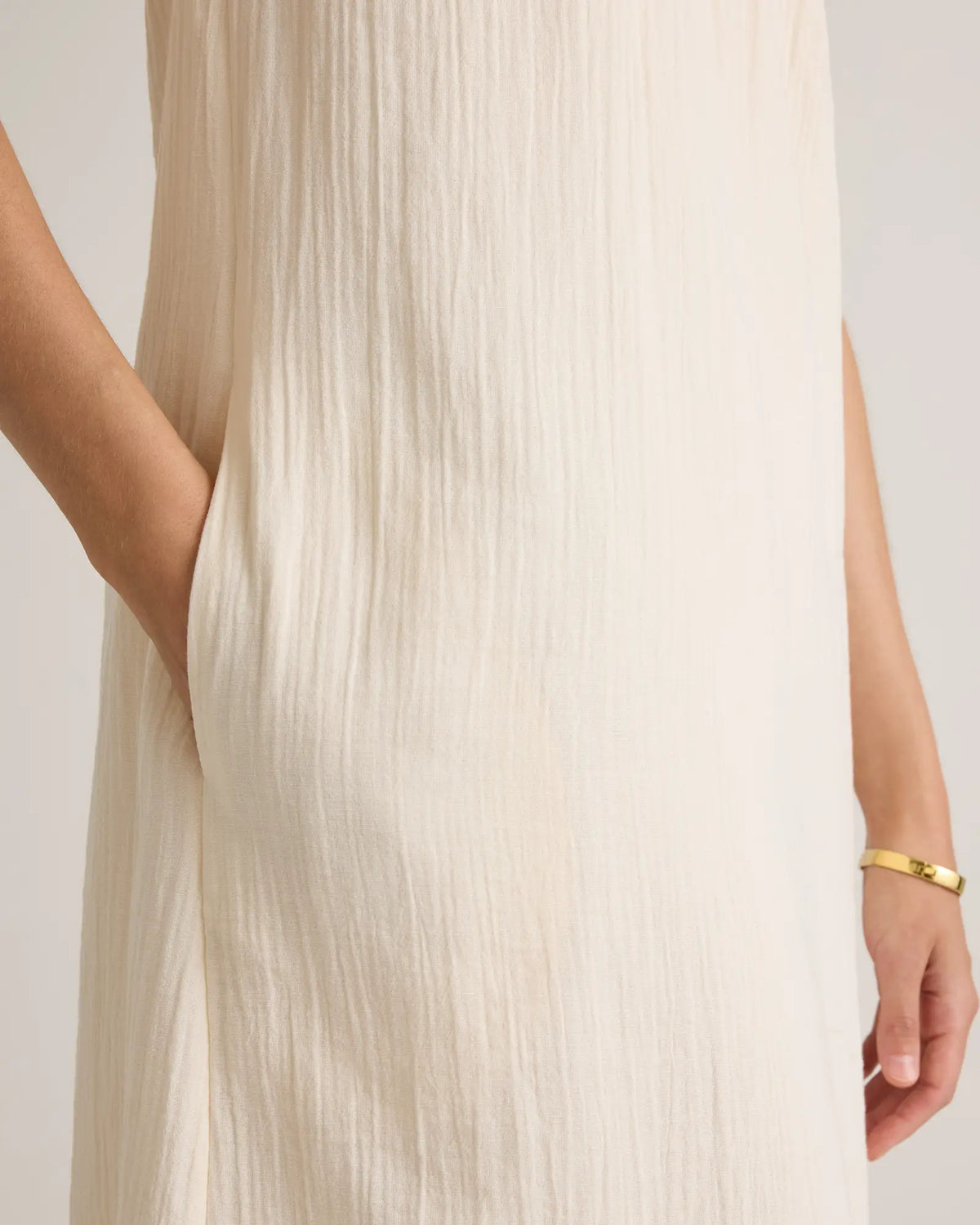 100% Organic Cotton Gauze Sleeveless Maxi Dress - US 4308