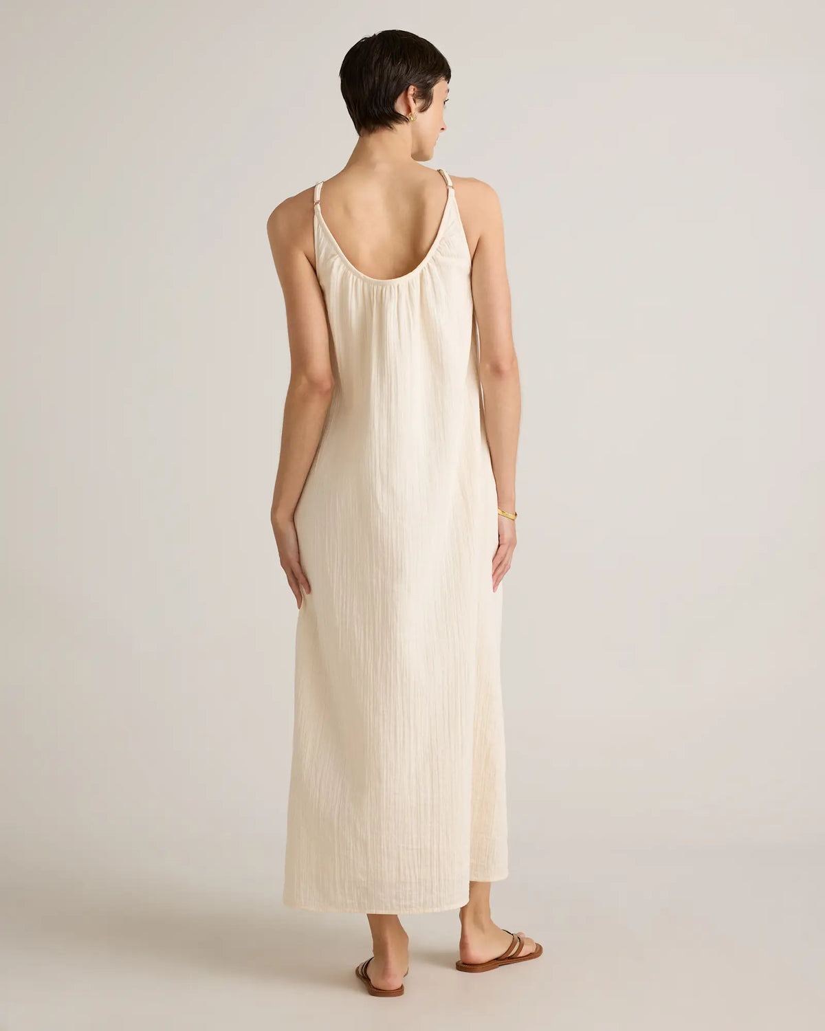 100% Organic Cotton Gauze Sleeveless Maxi Dress - US 4308