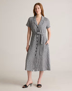 100% European Linen Button Front Dress - US 7449